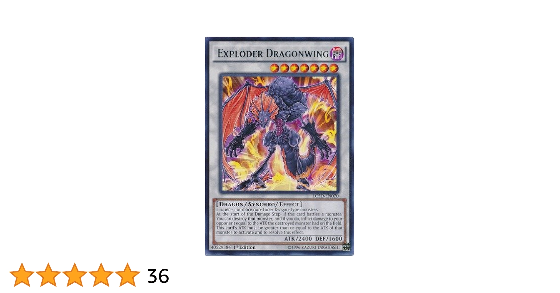 レッドドラゴン Amazon.com: YU-GI-OH! - Exploder Dragonwing (LC5D-EN070